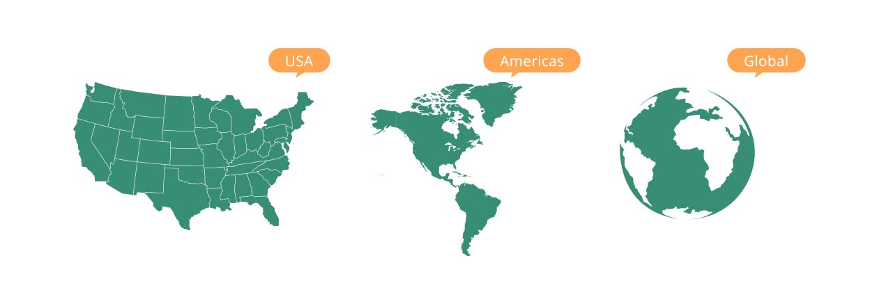 An illustration of fund market based on different regions.